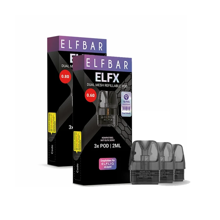 ELFBAR POD DI RICAMBIO ELFX/ELF PRO 2ml DUAL MESH 3PZ